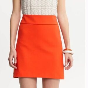 J. Crew Orange Women's Cotton A-line Mini Skirt - 2
